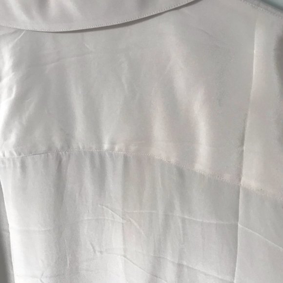 Aritzia Babaton // Academy Silk Short Sleeve Blouse - White, S - Picture 7 of 10